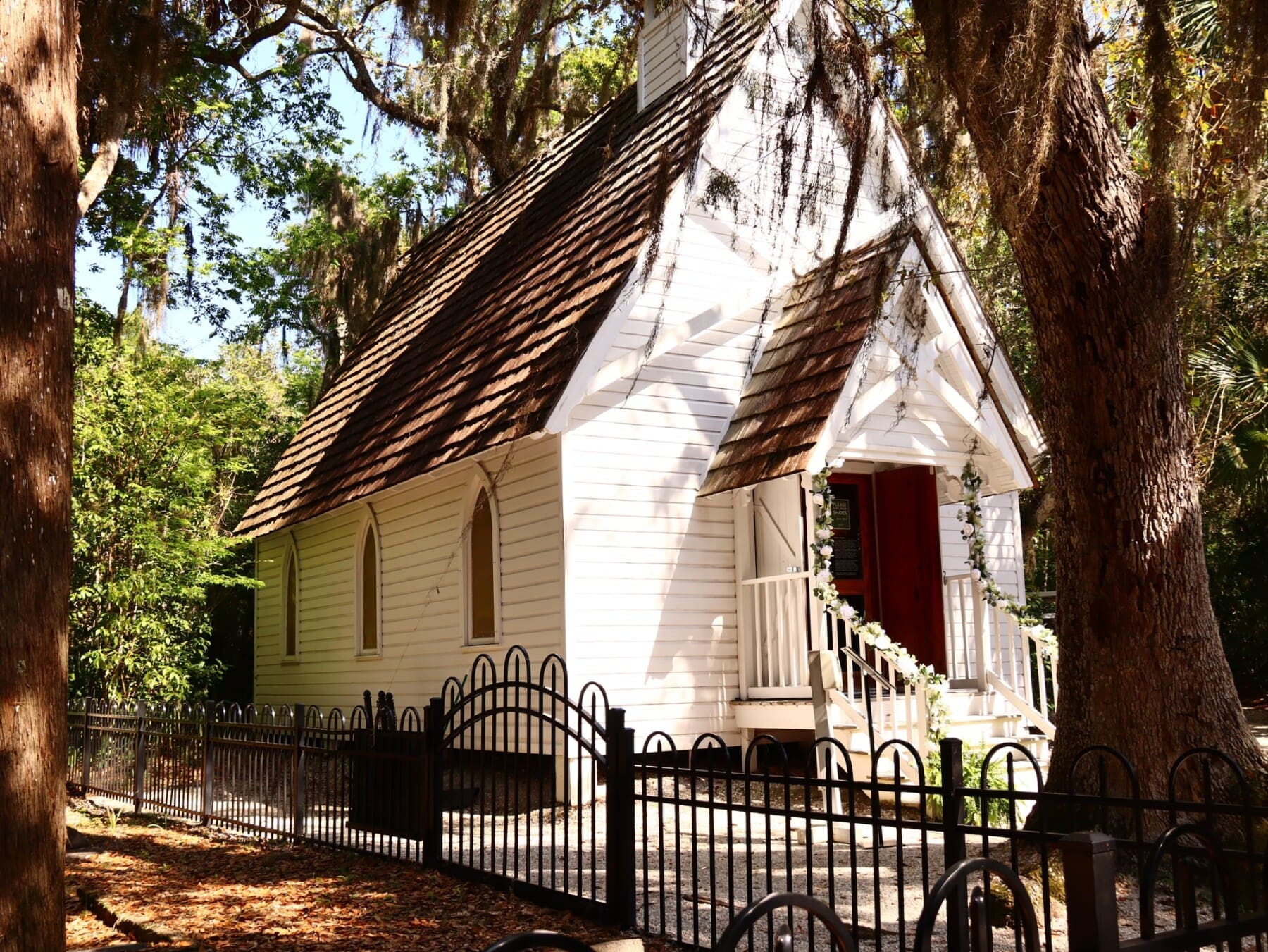 Mary’s Chapel at Historic Spanish Point in Osprey, Florida — bayfront history and nature trails near Siesta Key for vacation rental guests